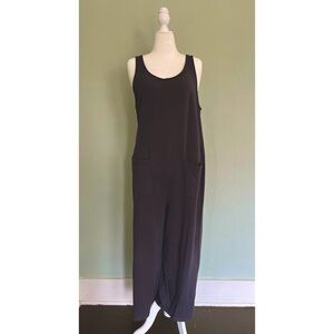 Madewell Superbrushed Pull-On Jumpsuit in Black Coal Women’s L